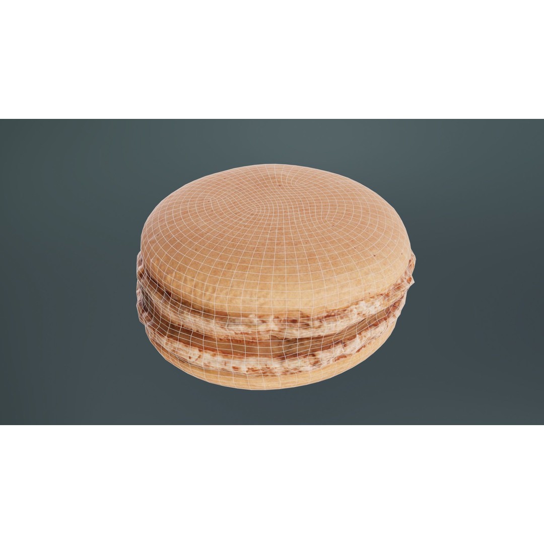 Macaron 3D Model – Low Poly Food Asset with PBR Textures, FBX - View 11