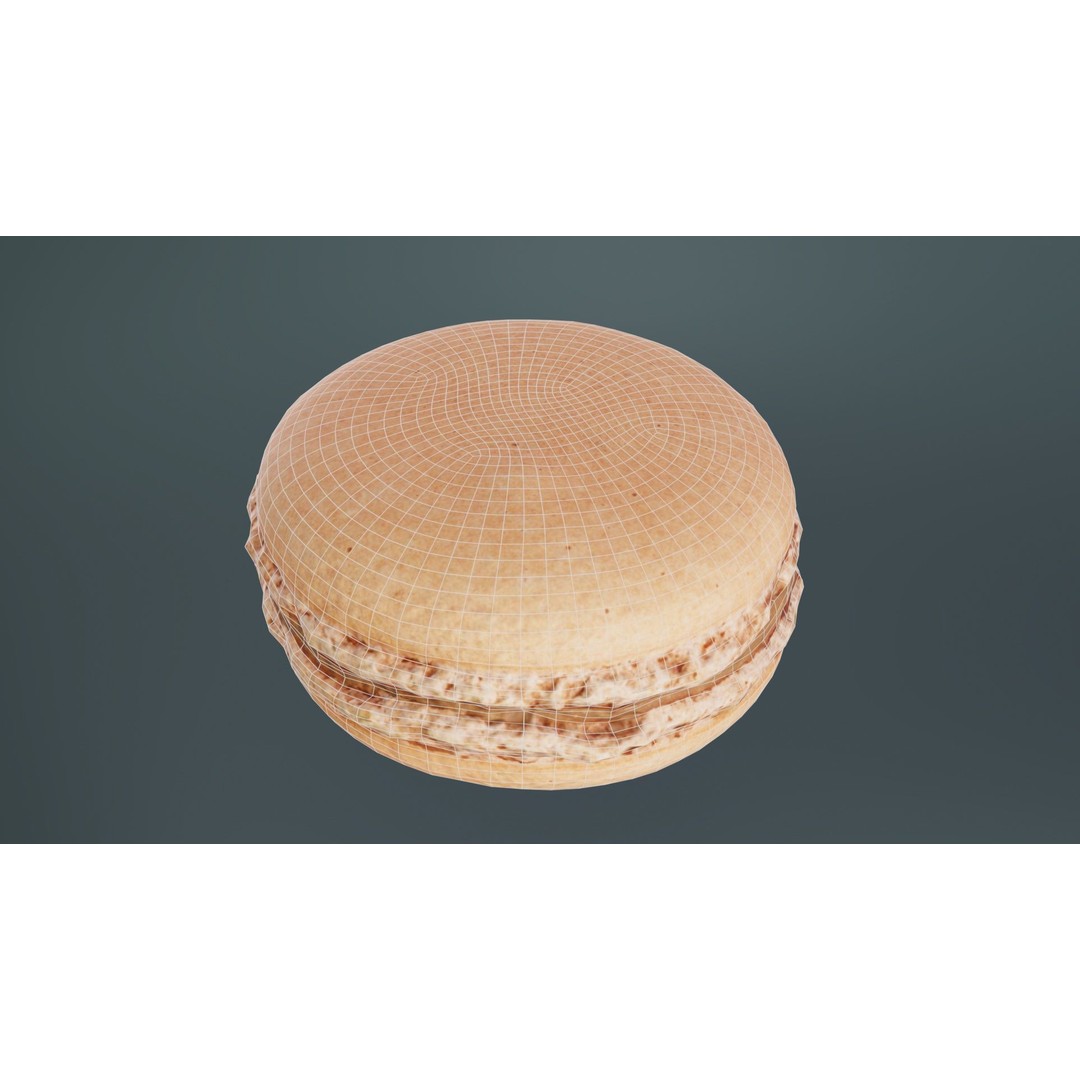 Macaron 3D Model – Low Poly Food Asset with PBR Textures, FBX - View 12