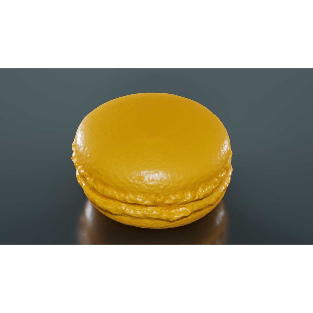 Macaron 3D Model – Low Poly Food Asset with PBR Textures, FBX - View 15