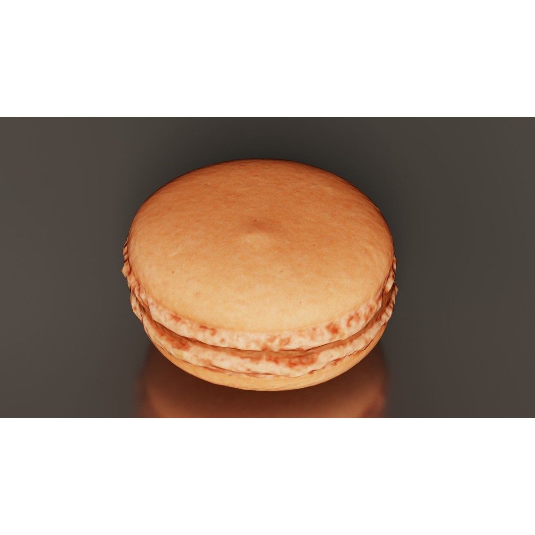 Macaron 3D Model – Low Poly Food Asset with PBR Textures, FBX - View 4