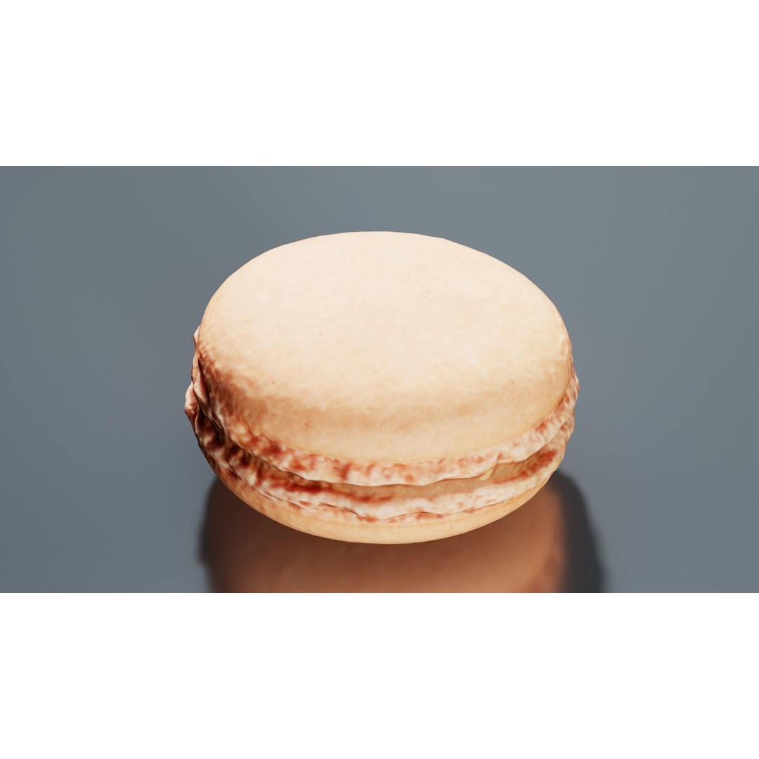 Macaron 3D Model – Low Poly Food Asset with PBR Textures, FBX - View 6
