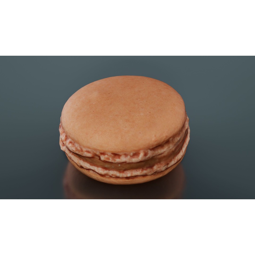 Macaron 3D Model – Low Poly Food Asset with PBR Textures, FBX - View 7