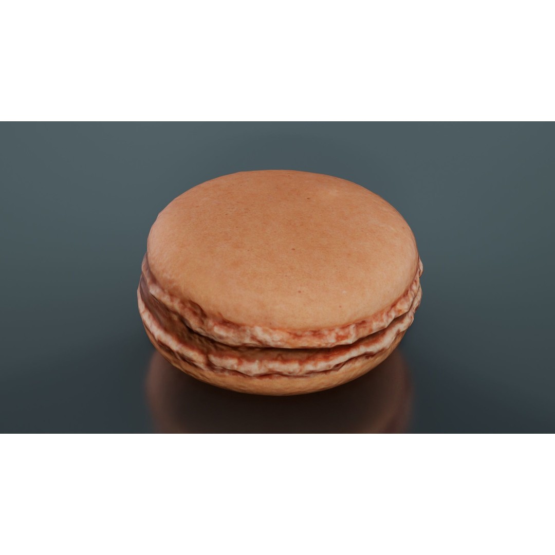 Macaron 3D Model – Low Poly Food Asset with PBR Textures, FBX - View 8