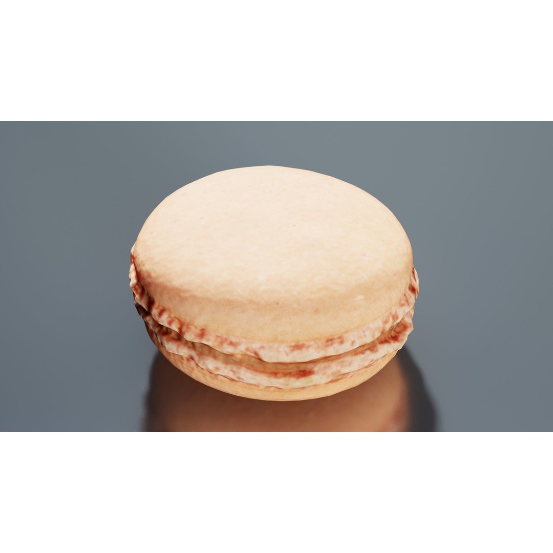 Macaron 3D Model – Low Poly Food Asset with PBR Textures, FBX - View 9