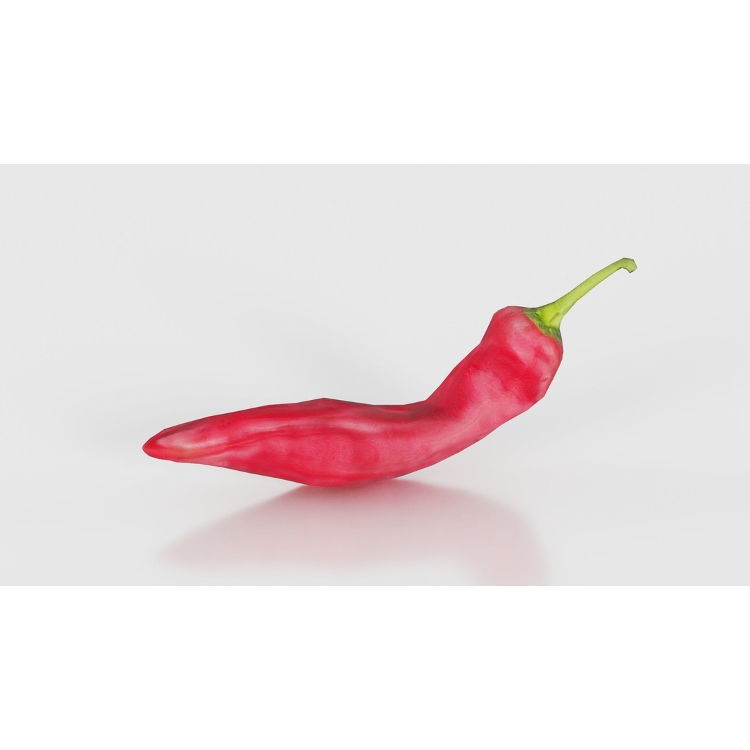 Chili Pepper 3D Model – Low Poly Game Asset, FBX, Blender