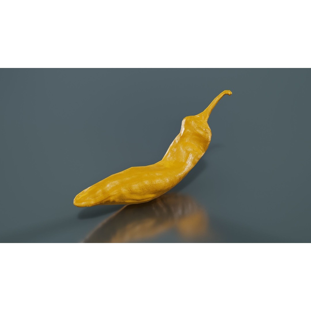 Chili Pepper 3D Model – Low Poly Game Asset, FBX, Blender - View 14