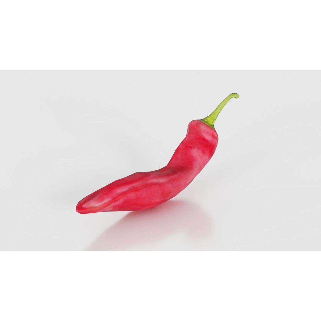 Chili Pepper 3D Model – Low Poly Game Asset, FBX, Blender - View 17