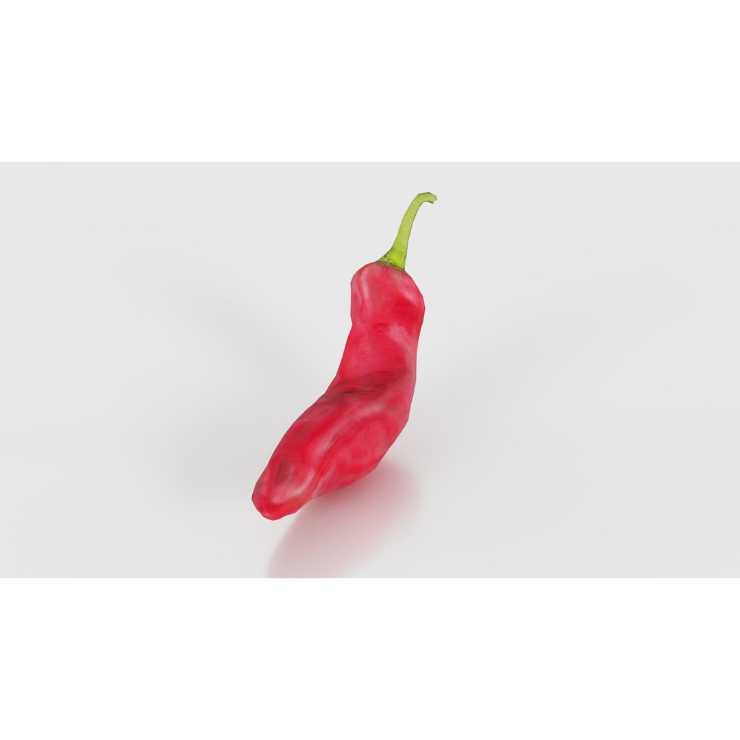 Chili Pepper 3D Model – Low Poly Game Asset, FBX, Blender - View 18
