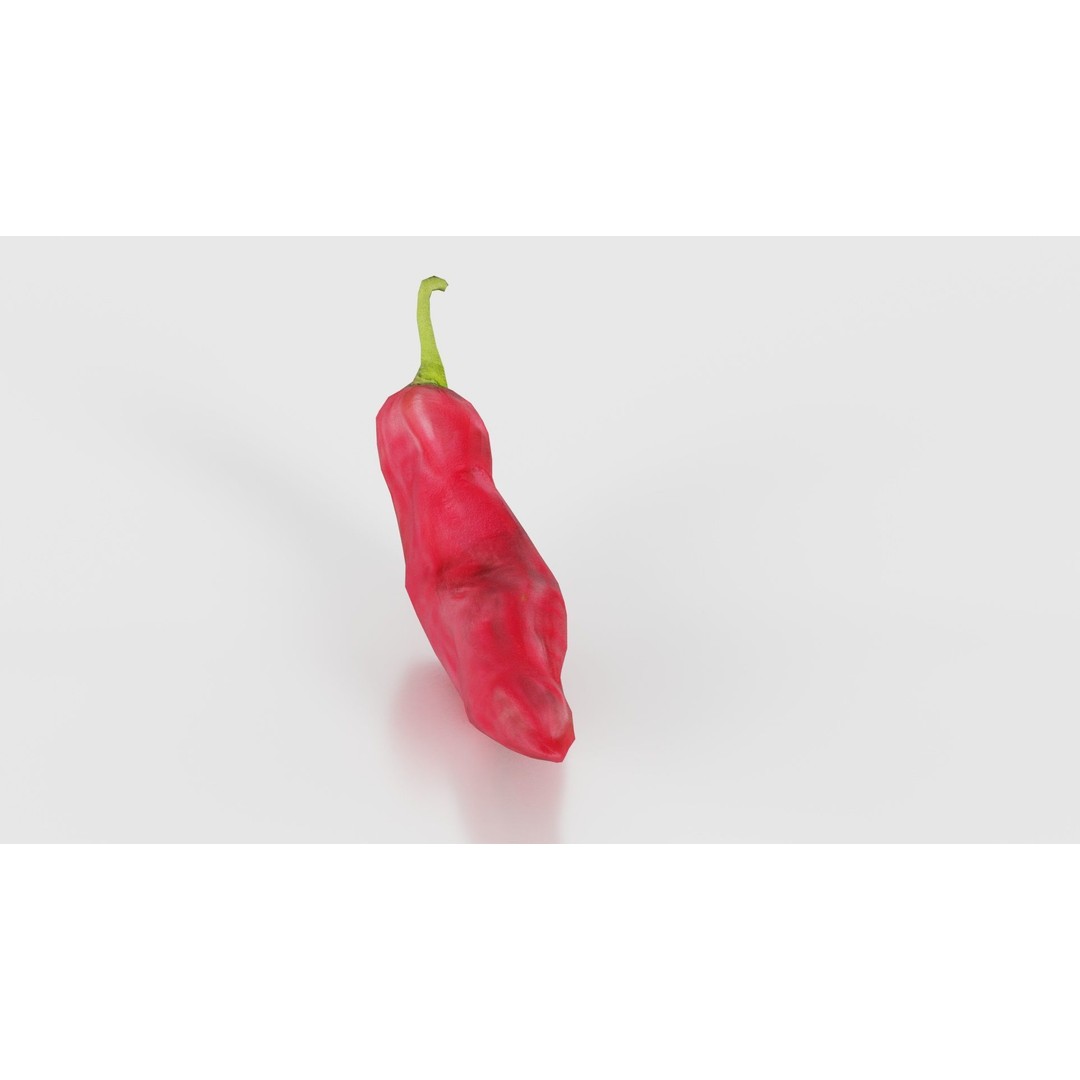 Chili Pepper 3D Model – Low Poly Game Asset, FBX, Blender - View 19