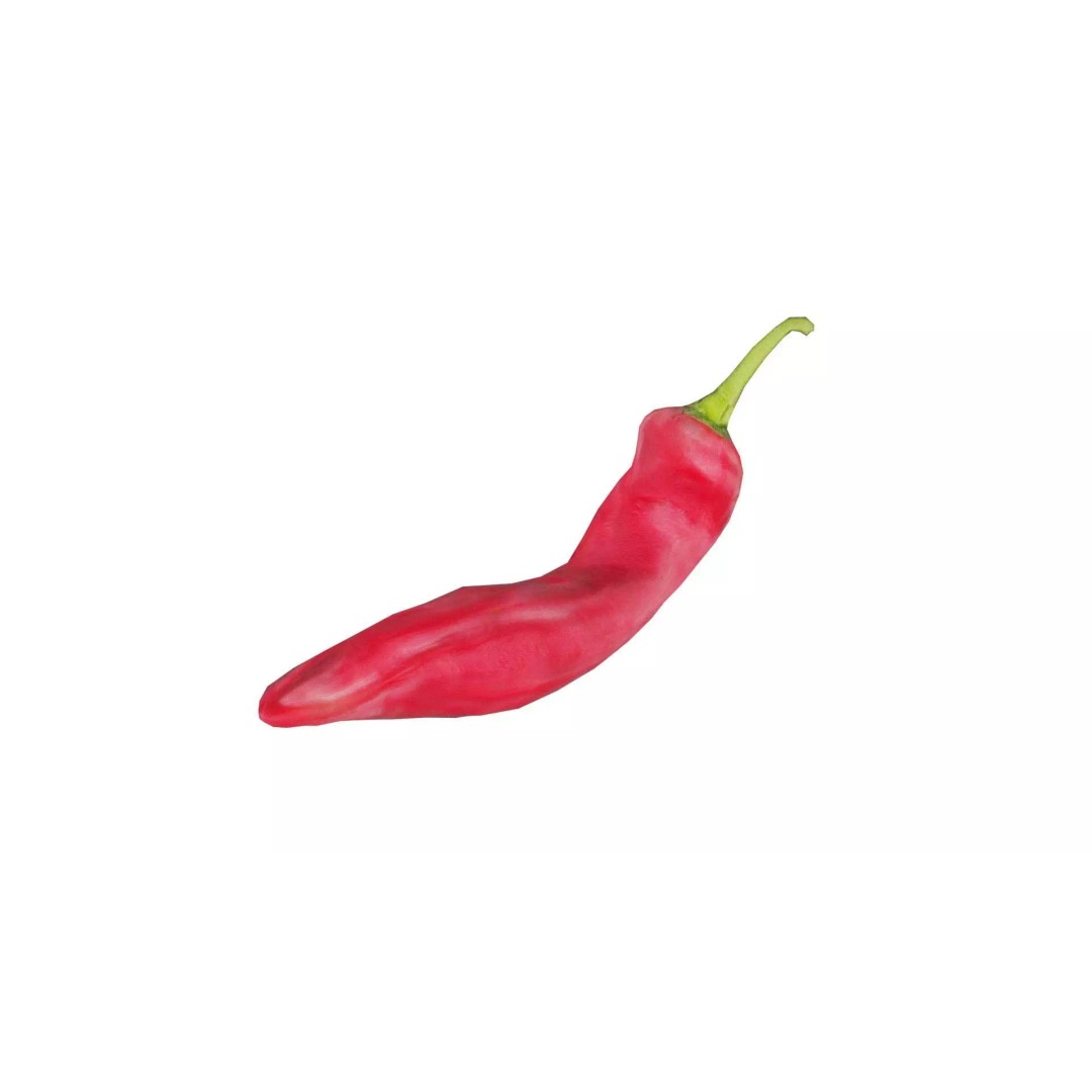 Chili Pepper 3D Model – Low Poly Game Asset, FBX, Blender - View 2