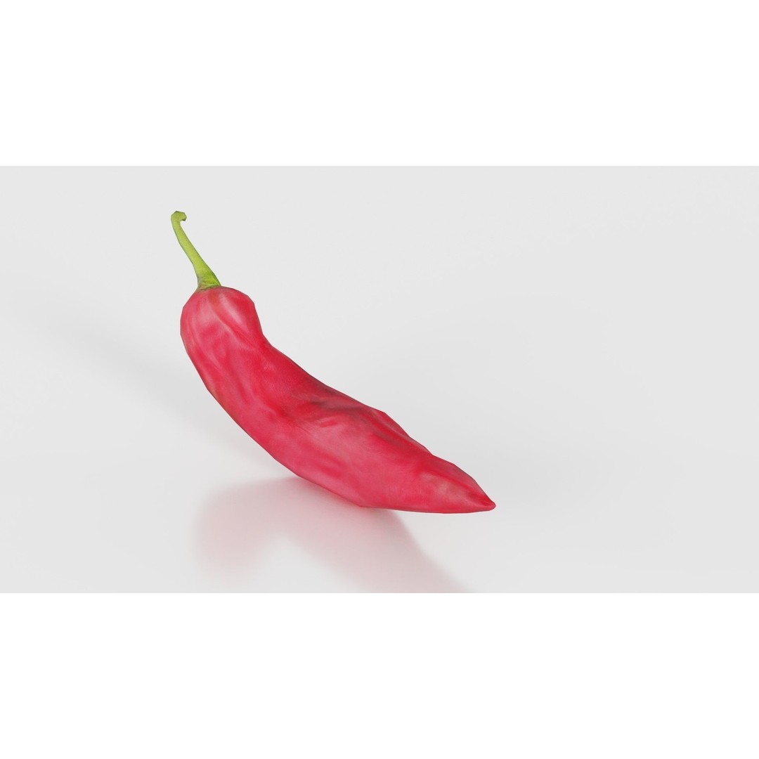 Chili Pepper 3D Model – Low Poly Game Asset, FBX, Blender - View 20