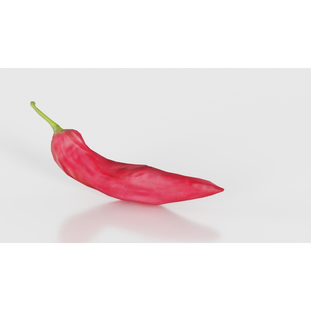 Chili Pepper 3D Model – Low Poly Game Asset, FBX, Blender - View 21