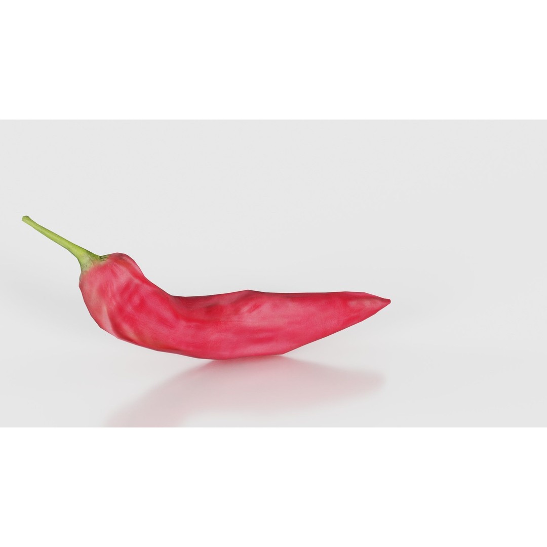 Chili Pepper 3D Model – Low Poly Game Asset, FBX, Blender - View 22