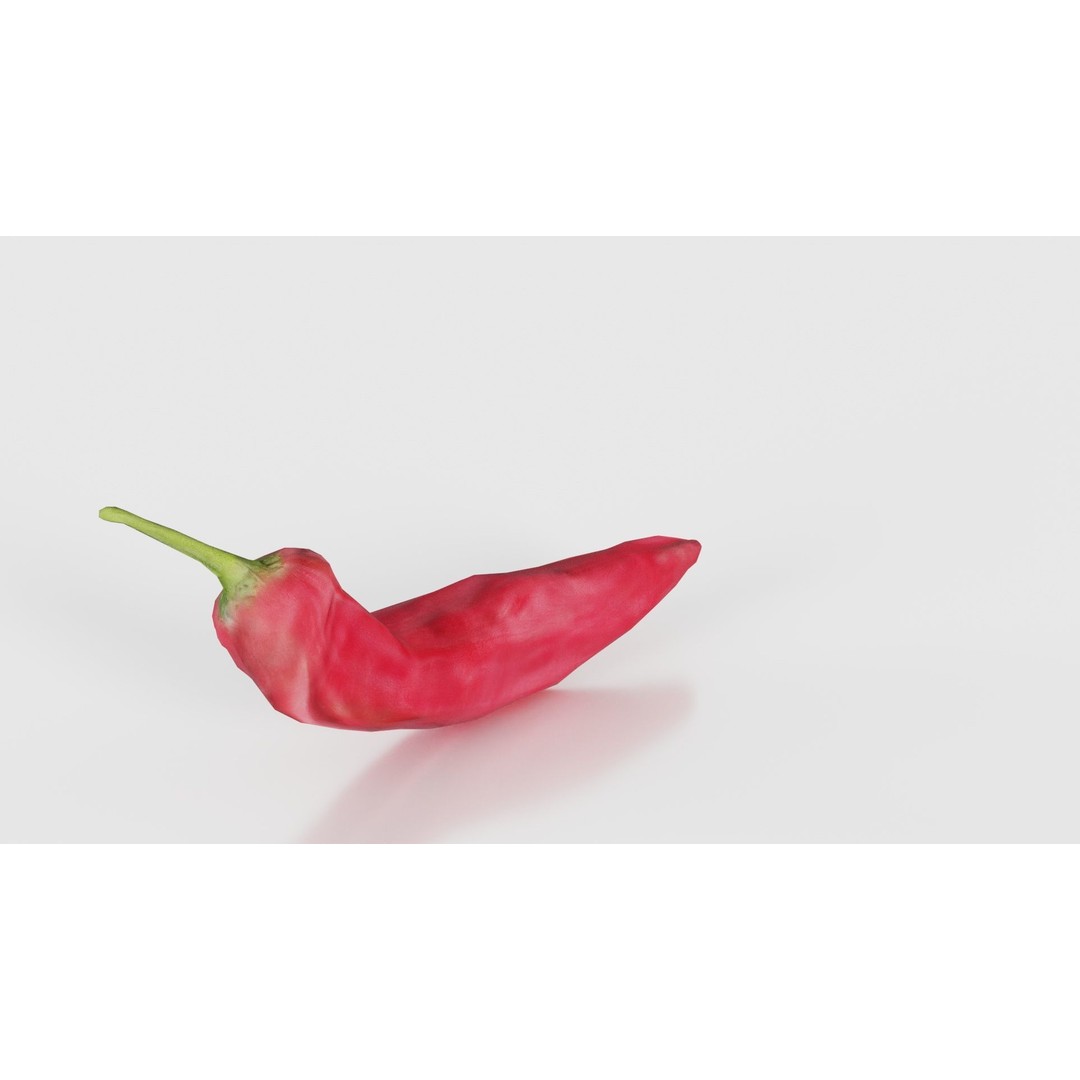 Chili Pepper 3D Model – Low Poly Game Asset, FBX, Blender - View 23