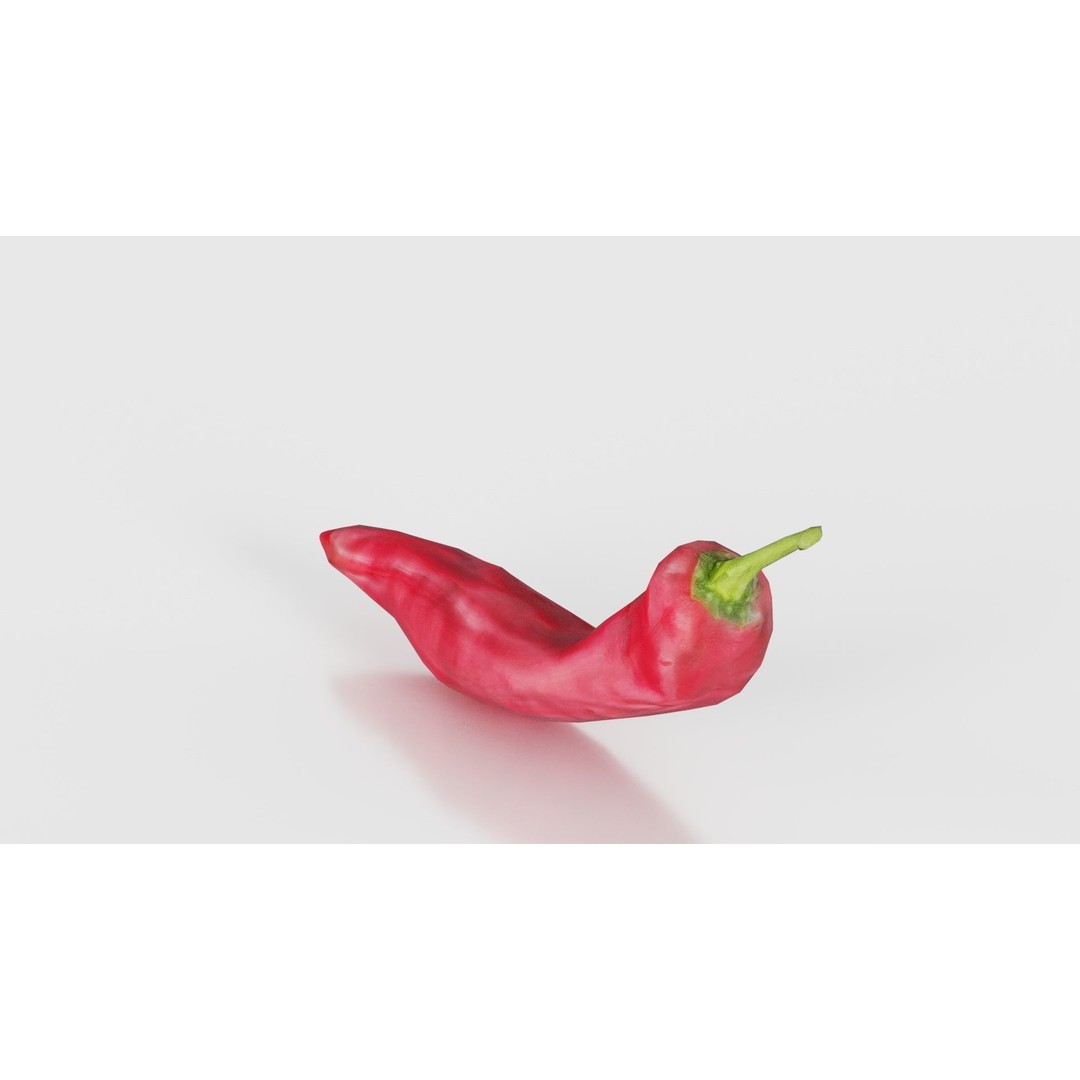 Chili Pepper 3D Model – Low Poly Game Asset, FBX, Blender - View 26