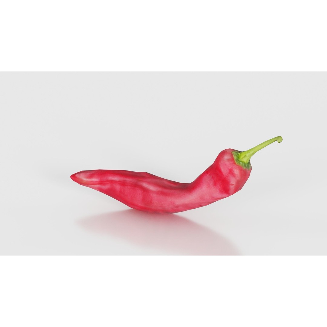 Chili Pepper 3D Model – Low Poly Game Asset, FBX, Blender - View 27
