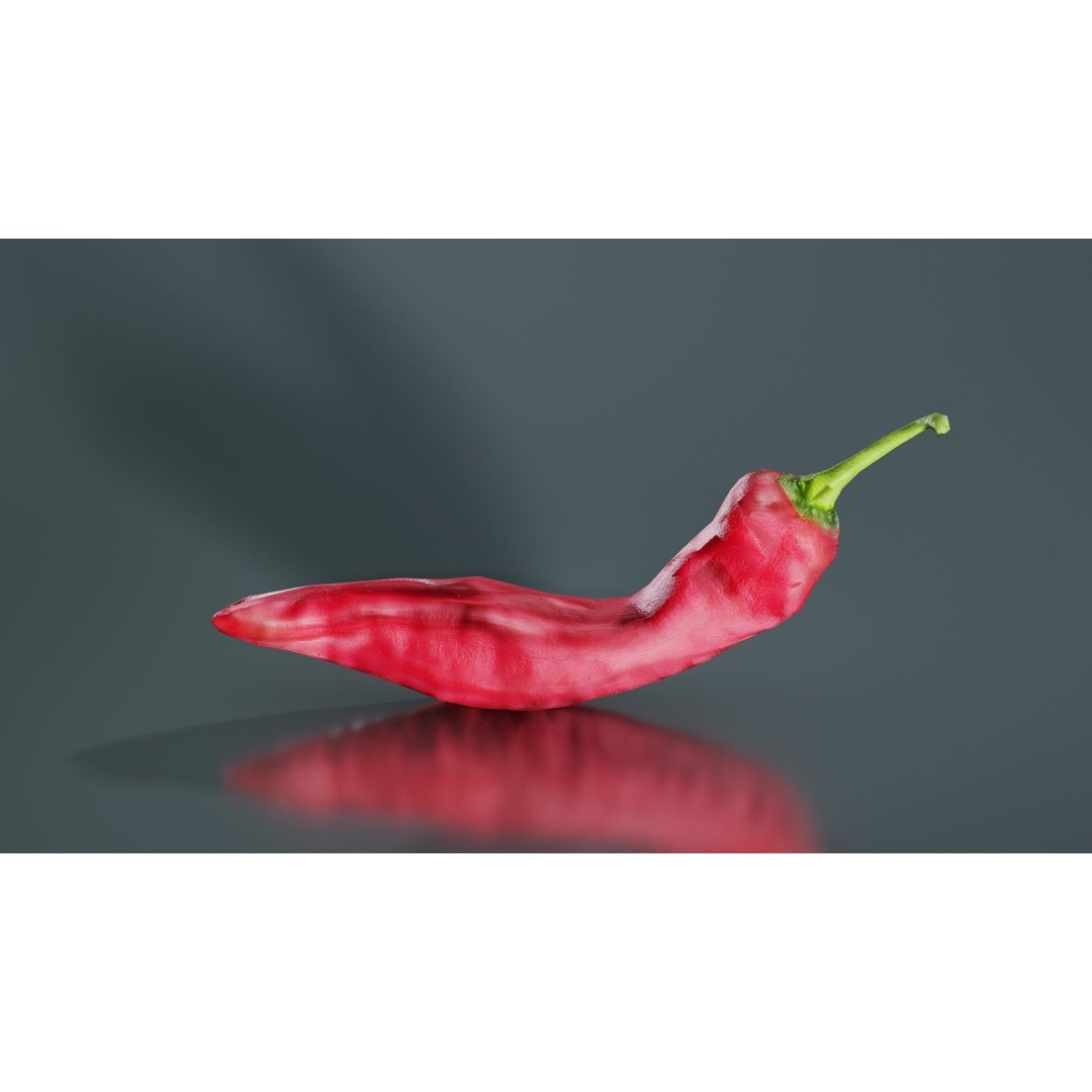 Chili Pepper 3D Model – Low Poly Game Asset, FBX, Blender - View 3