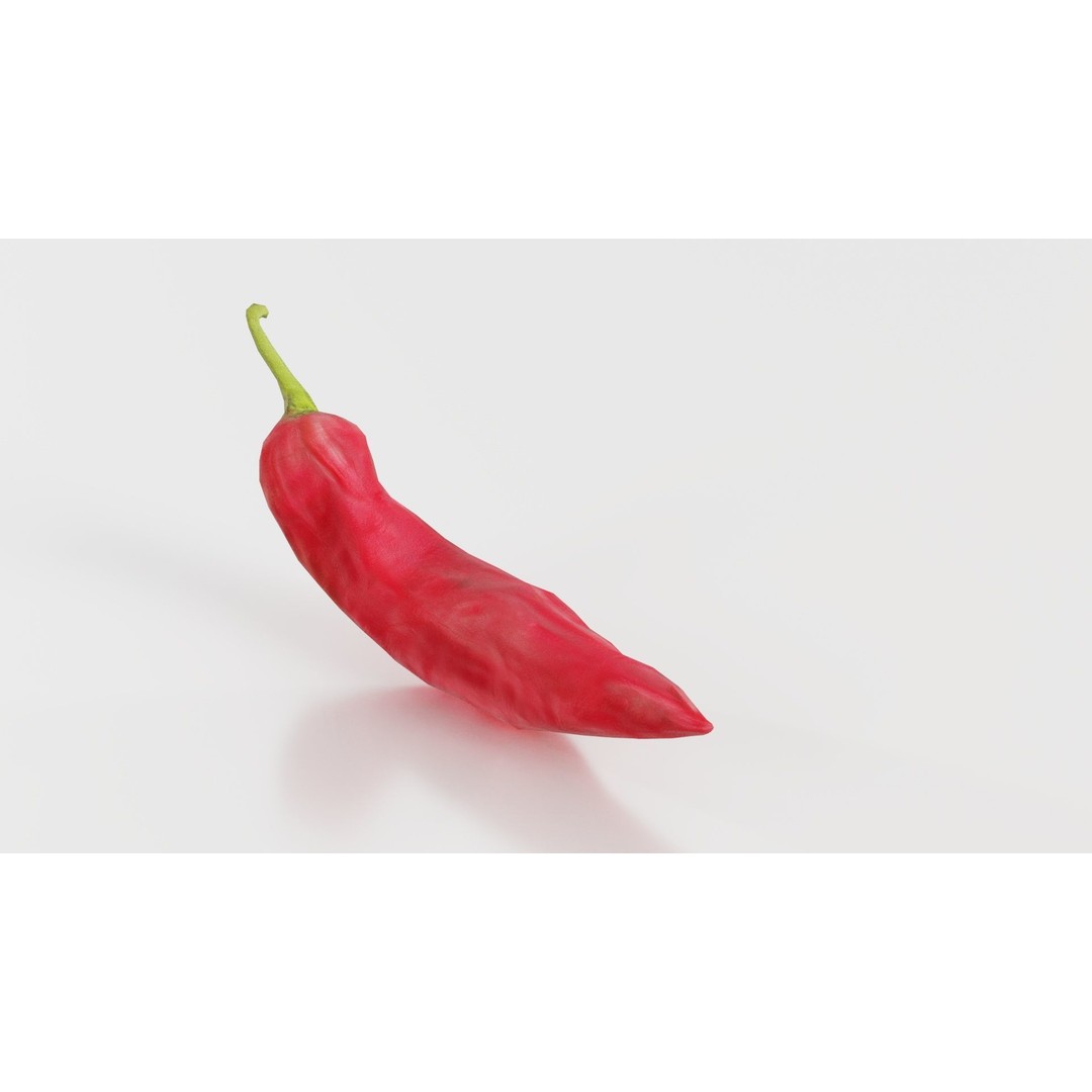 Chili Pepper 3D Model – Low Poly Game Asset, FBX, Blender - View 4