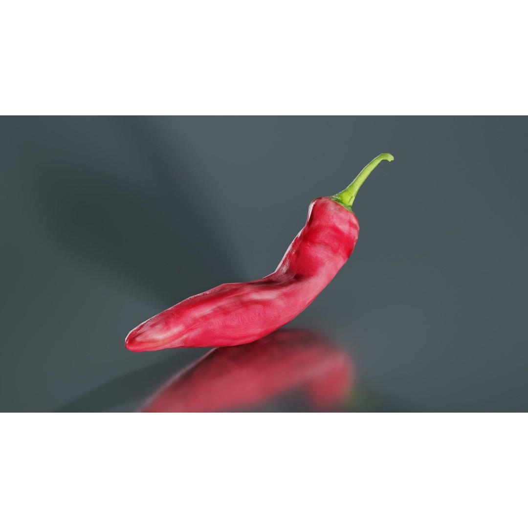 Chili Pepper 3D Model – Low Poly Game Asset, FBX, Blender - View 6