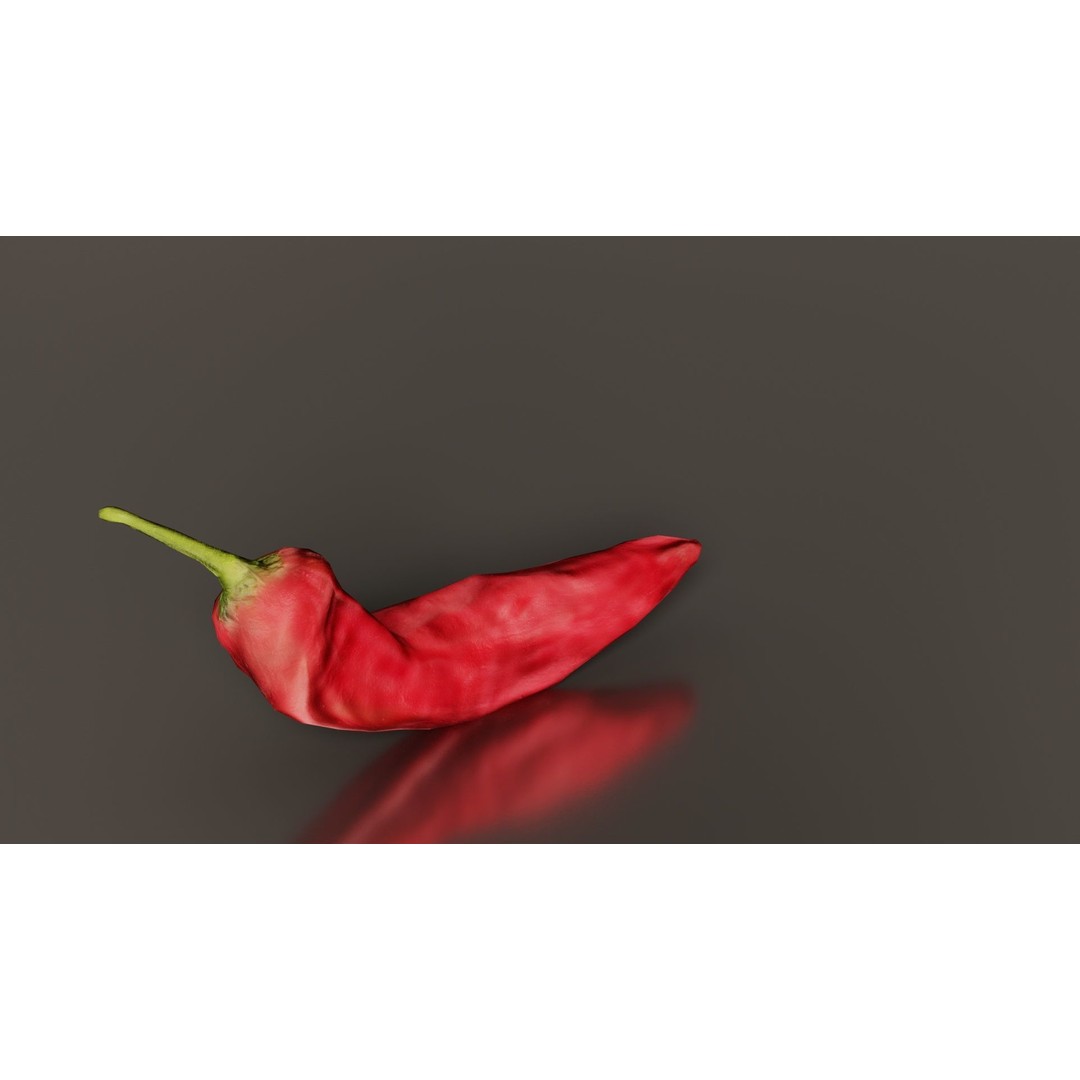 Chili Pepper 3D Model – Low Poly Game Asset, FBX, Blender - View 8