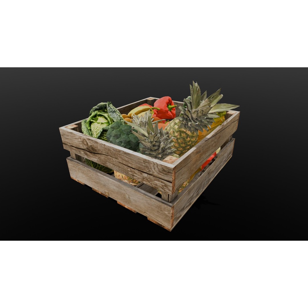 Market Asset 3D Model – Low Poly PBR Design for Virtual Environments