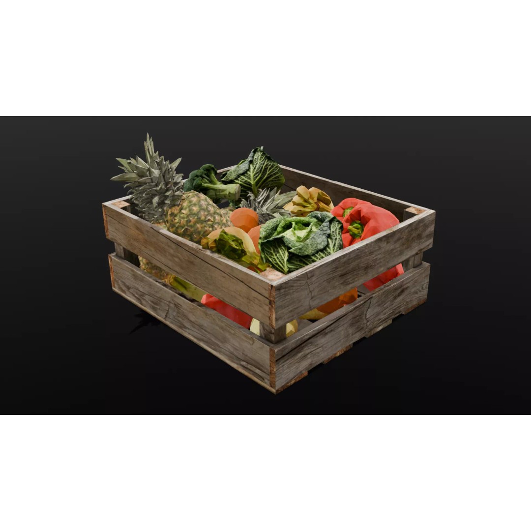 Market Asset 3D Model – Low Poly PBR Design for Virtual Environments - View 2