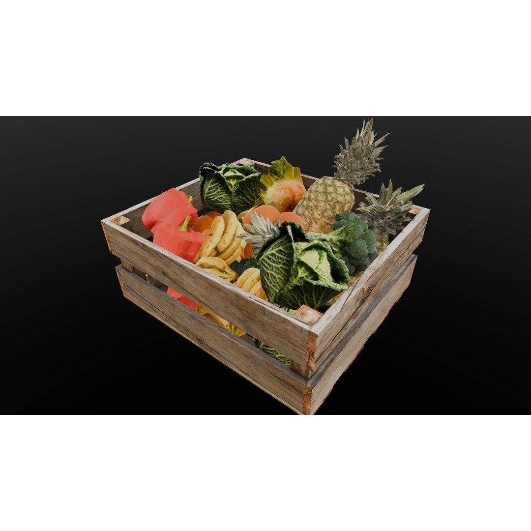 Market Asset 3D Model – Low Poly PBR Design for Virtual Environments - View 3