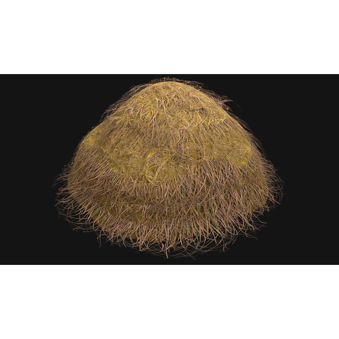 Stack of Hay Straw 3D Model – Low Poly Game Ready Asset, FBX - View 10