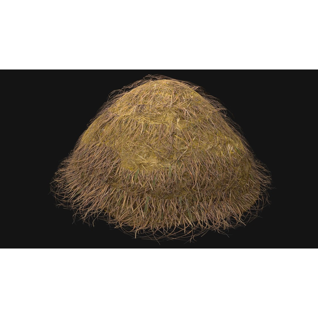 Stack of Hay Straw 3D Model – Low Poly Game Ready Asset, FBX - View 12