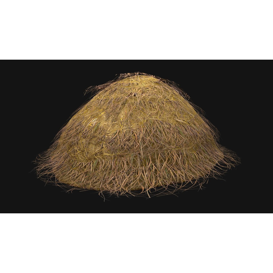 Stack of Hay Straw 3D Model – Low Poly Game Ready Asset, FBX - View 15