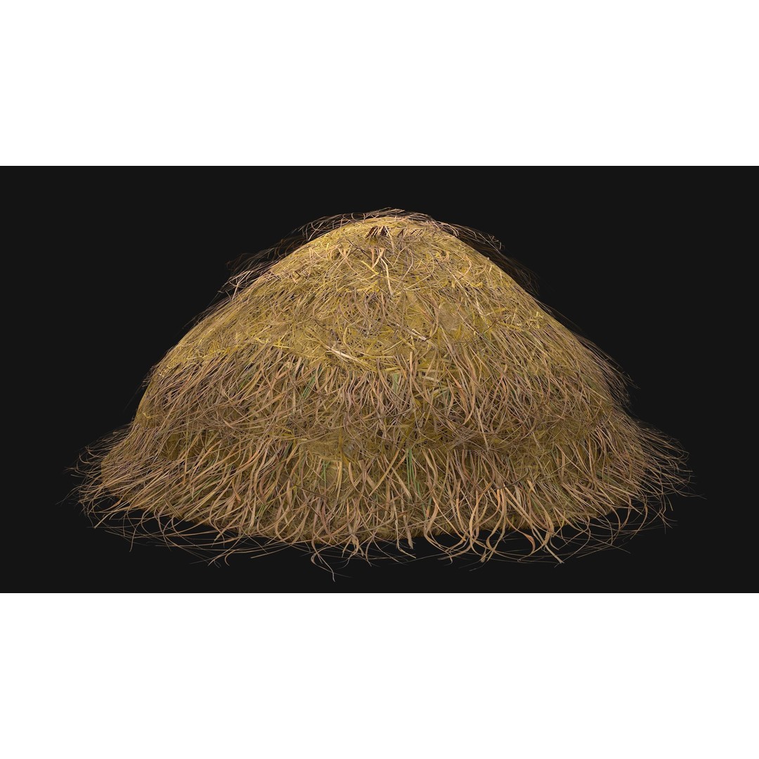 Stack of Hay Straw 3D Model – Low Poly Game Ready Asset, FBX - View 16