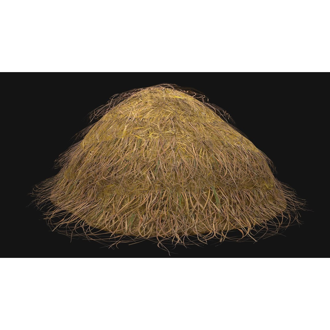 Stack of Hay Straw 3D Model – Low Poly Game Ready Asset, FBX - View 17