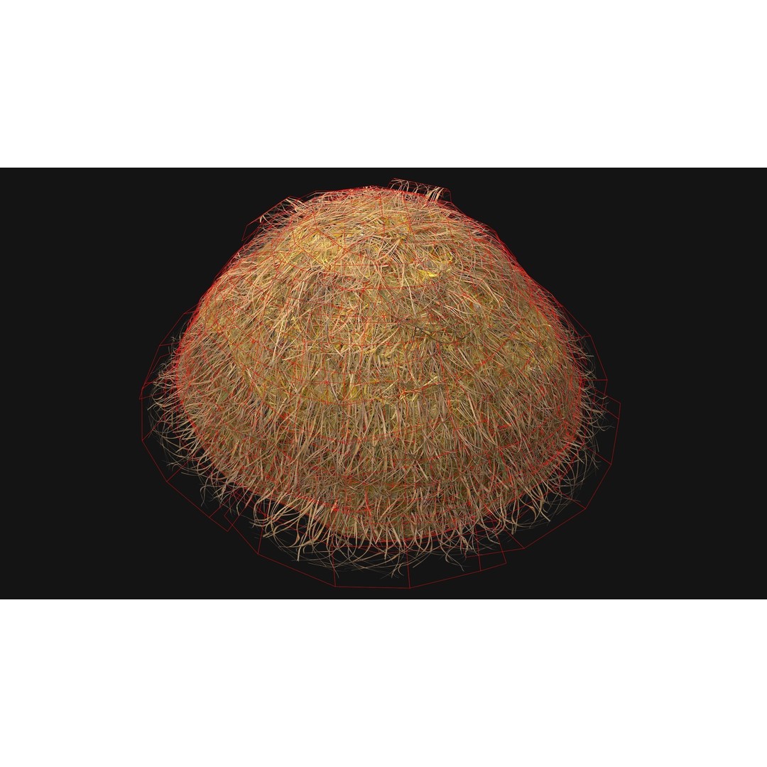 Stack of Hay Straw 3D Model – Low Poly Game Ready Asset, FBX - View 20