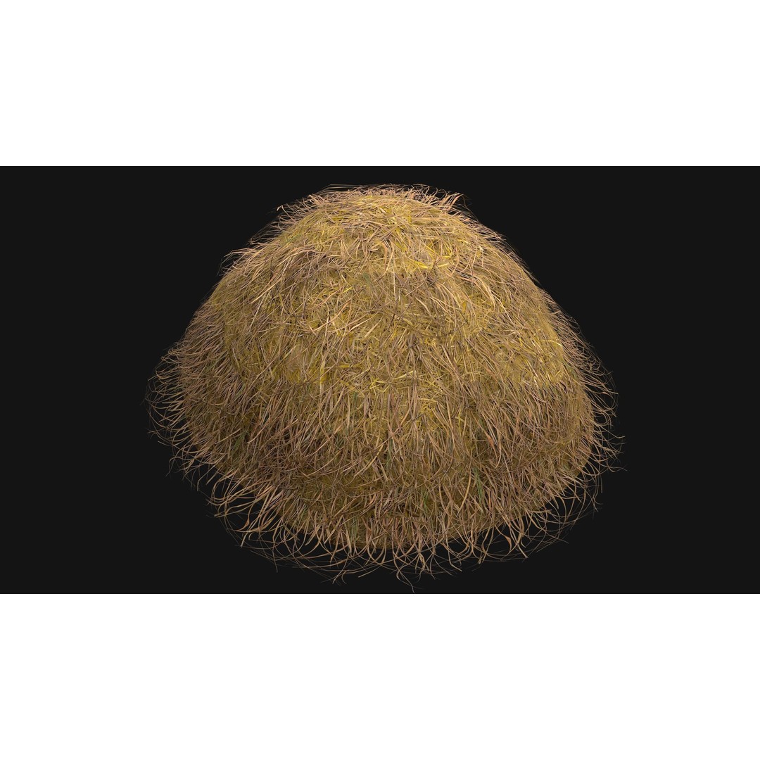 Stack of Hay Straw 3D Model – Low Poly Game Ready Asset, FBX - View 5