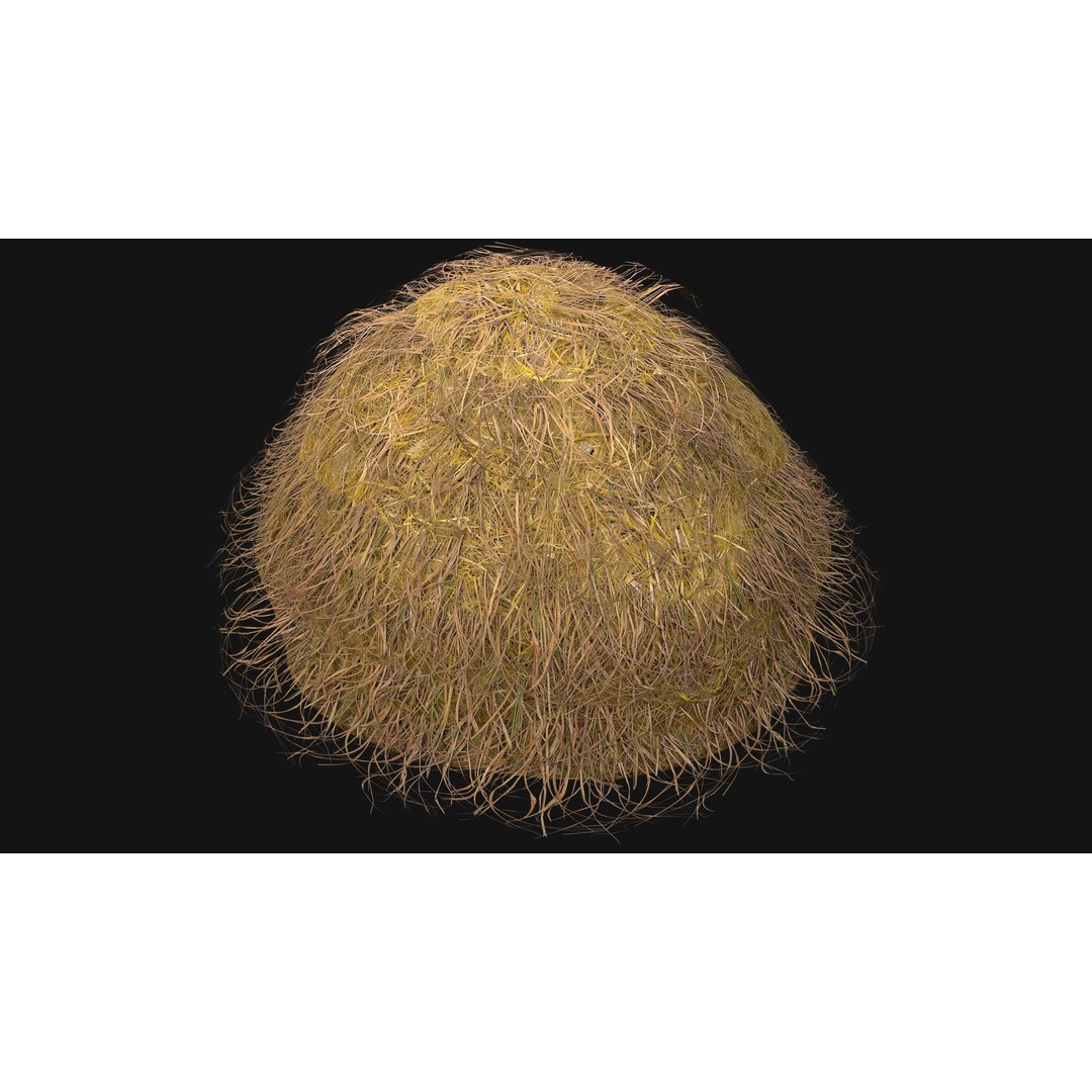 Stack of Hay Straw 3D Model – Low Poly Game Ready Asset, FBX - View 6
