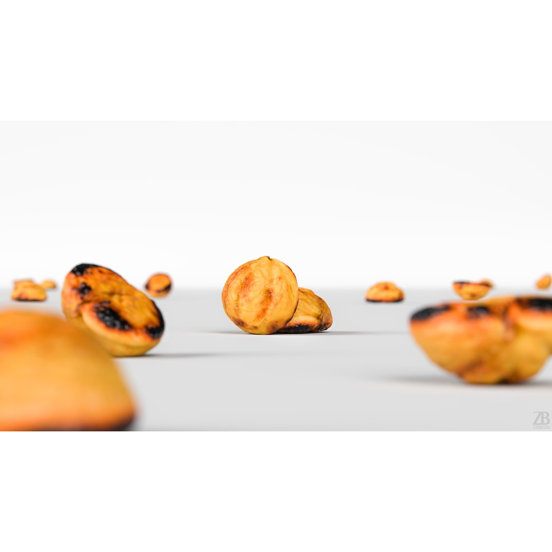 Chestnut 3D Model – Photorealistic Food Asset, FBX, OBJ - View 3