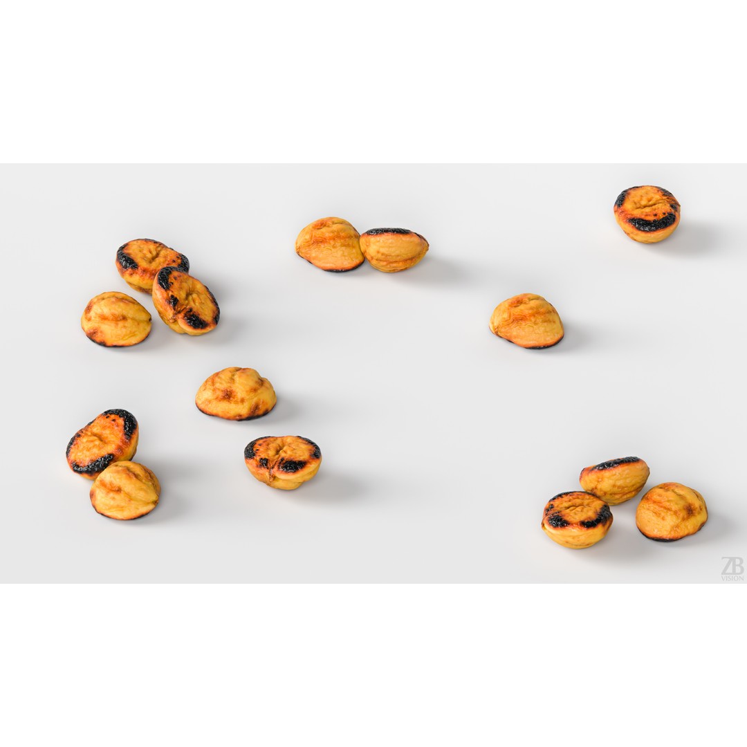 Chestnut 3D Model – Photorealistic Food Asset, FBX, OBJ - View 4