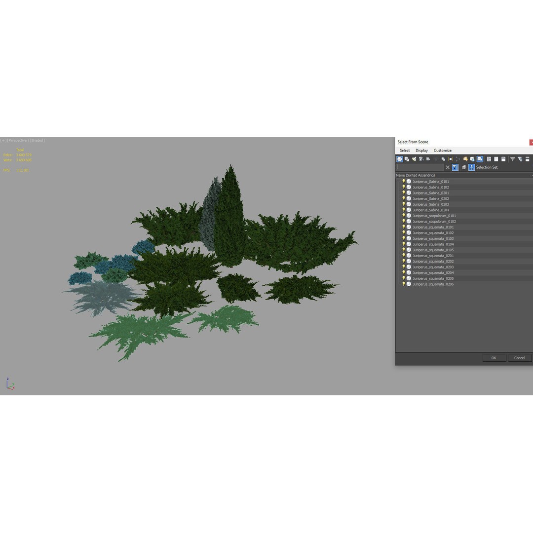 Juniperus Pack 01 3D Model – Realistic Coniferous Plants, FBX, PBR - View 8