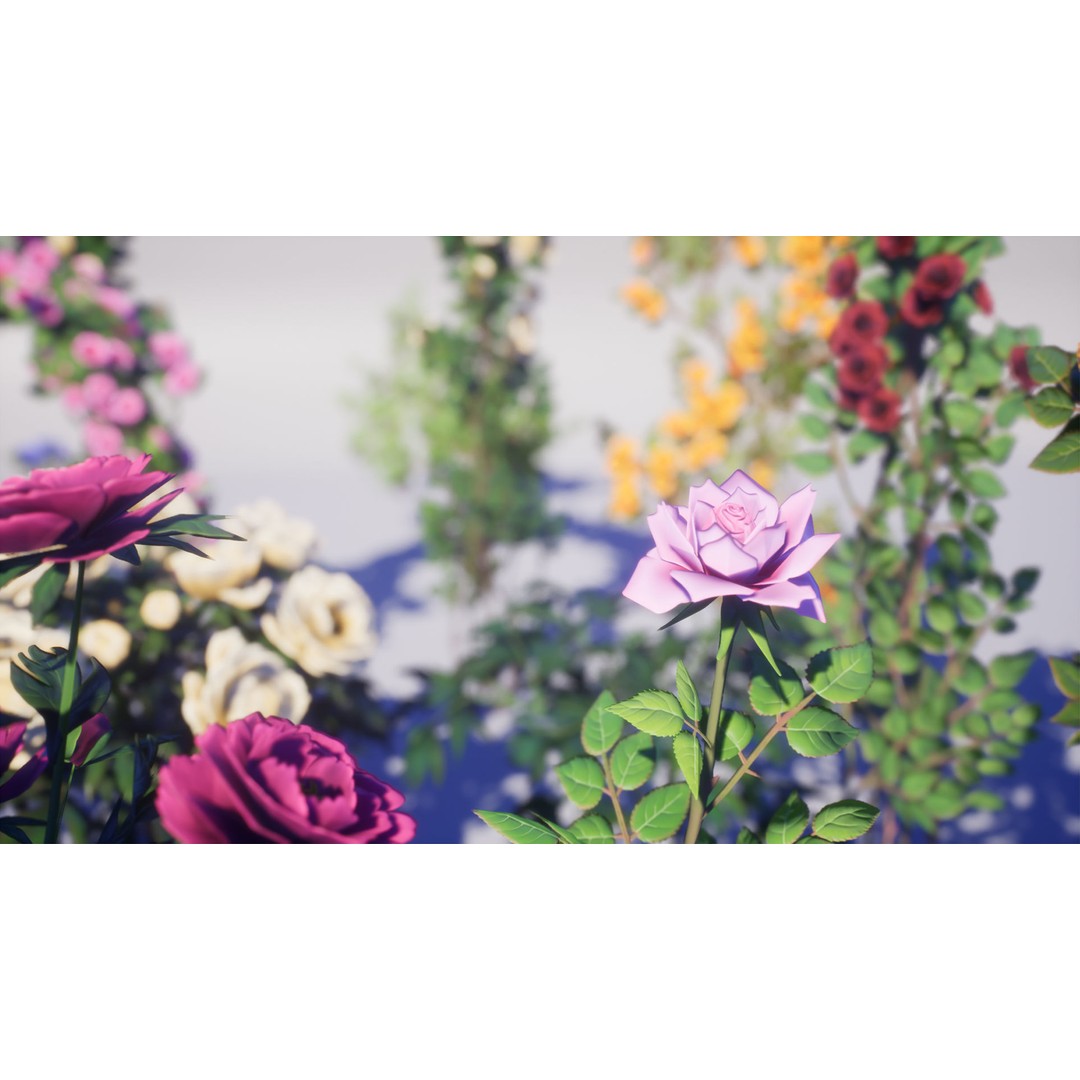 Garden Flowers 3D Model – Low Poly Game Ready Asset, FBX & Blender - View 21