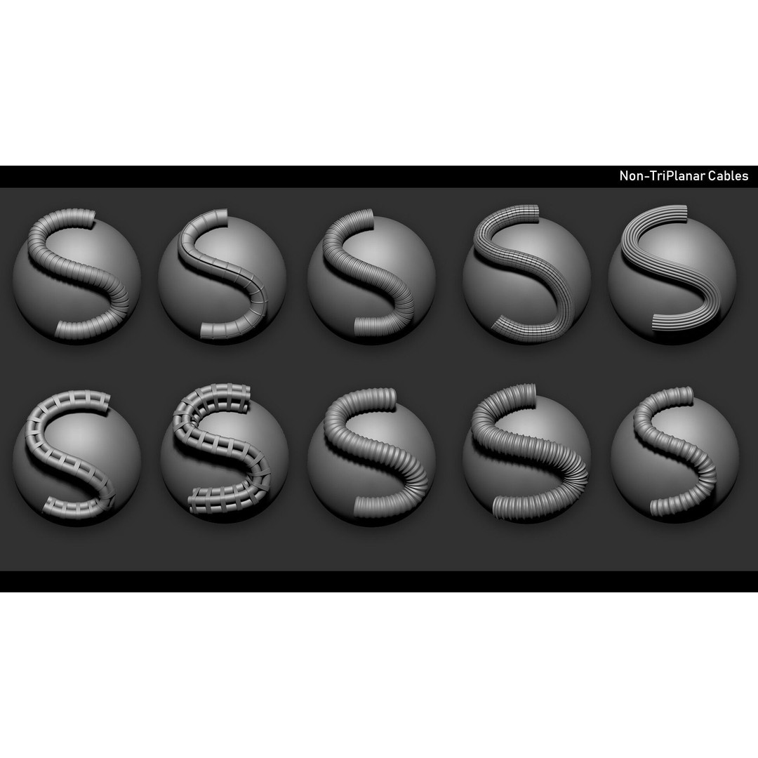 Zbrush Curve 120 Brushes Bundle 3D Model – High Quality Curve Tools