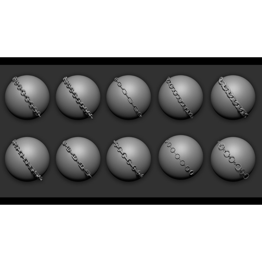 Zbrush Curve 120 Brushes Bundle 3D Model – High Quality Curve Tools - View 10