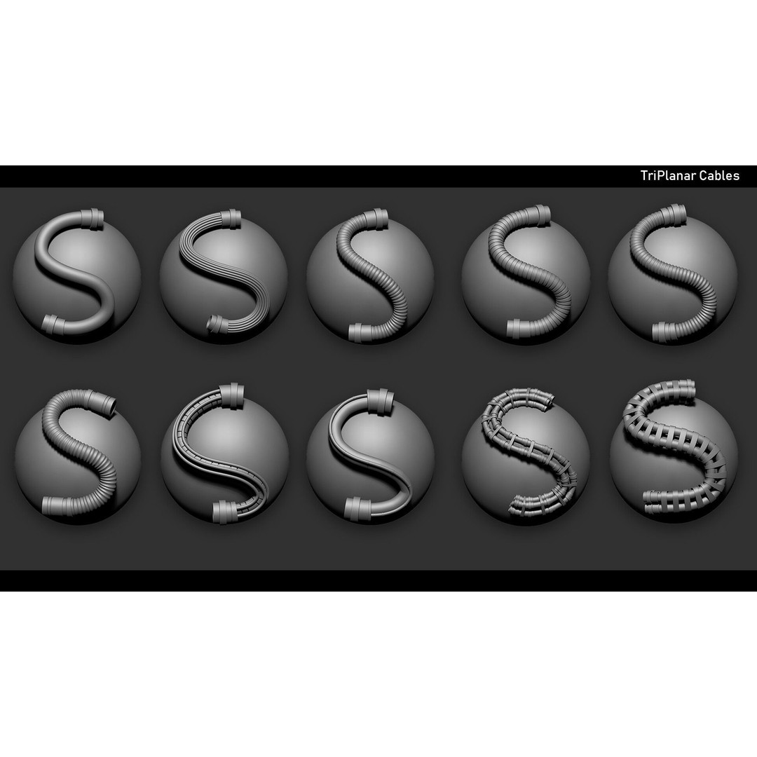 Zbrush Curve 120 Brushes Bundle 3D Model – High Quality Curve Tools - View 15