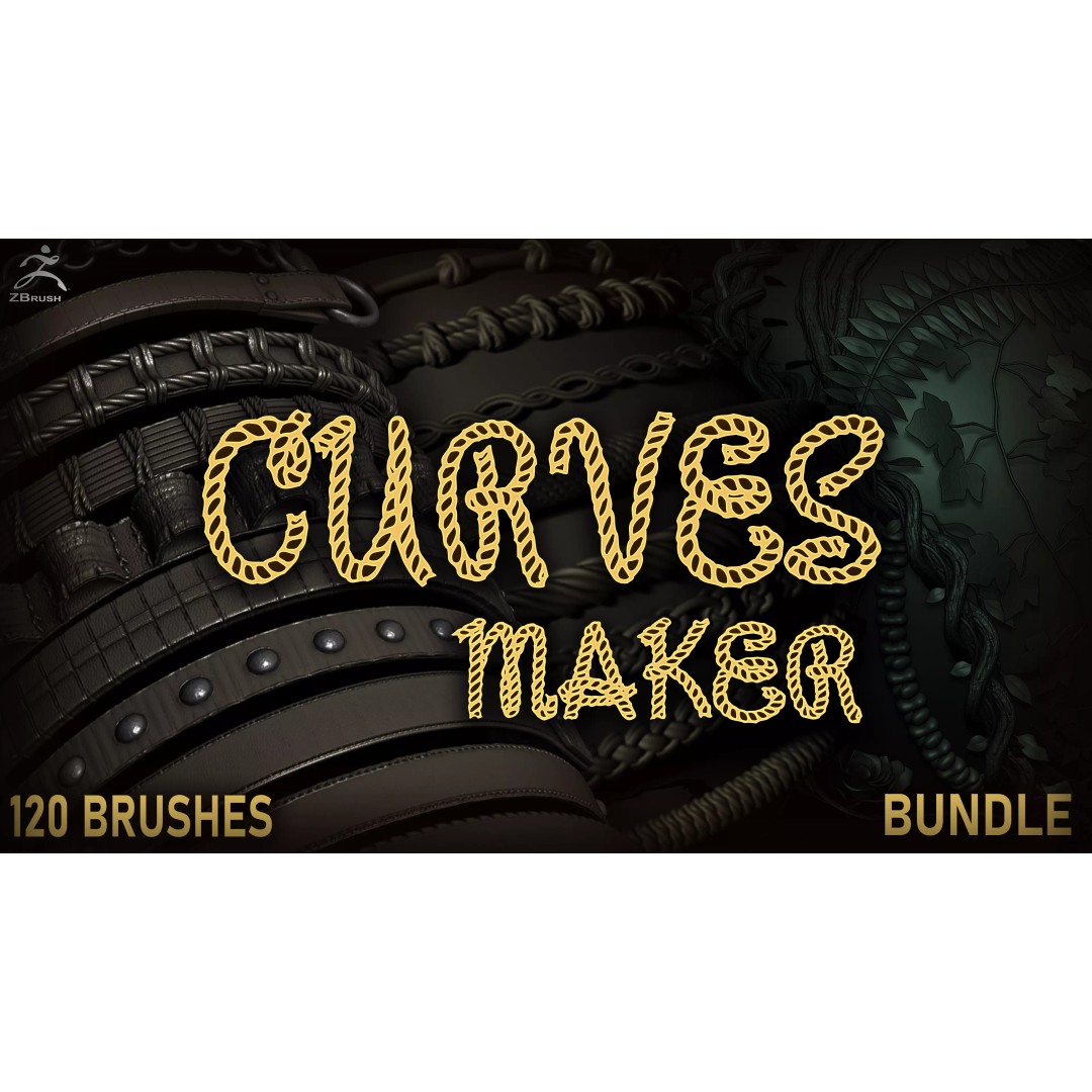 Zbrush Curve 120 Brushes Bundle 3D Model – High Quality Curve Tools - View 2