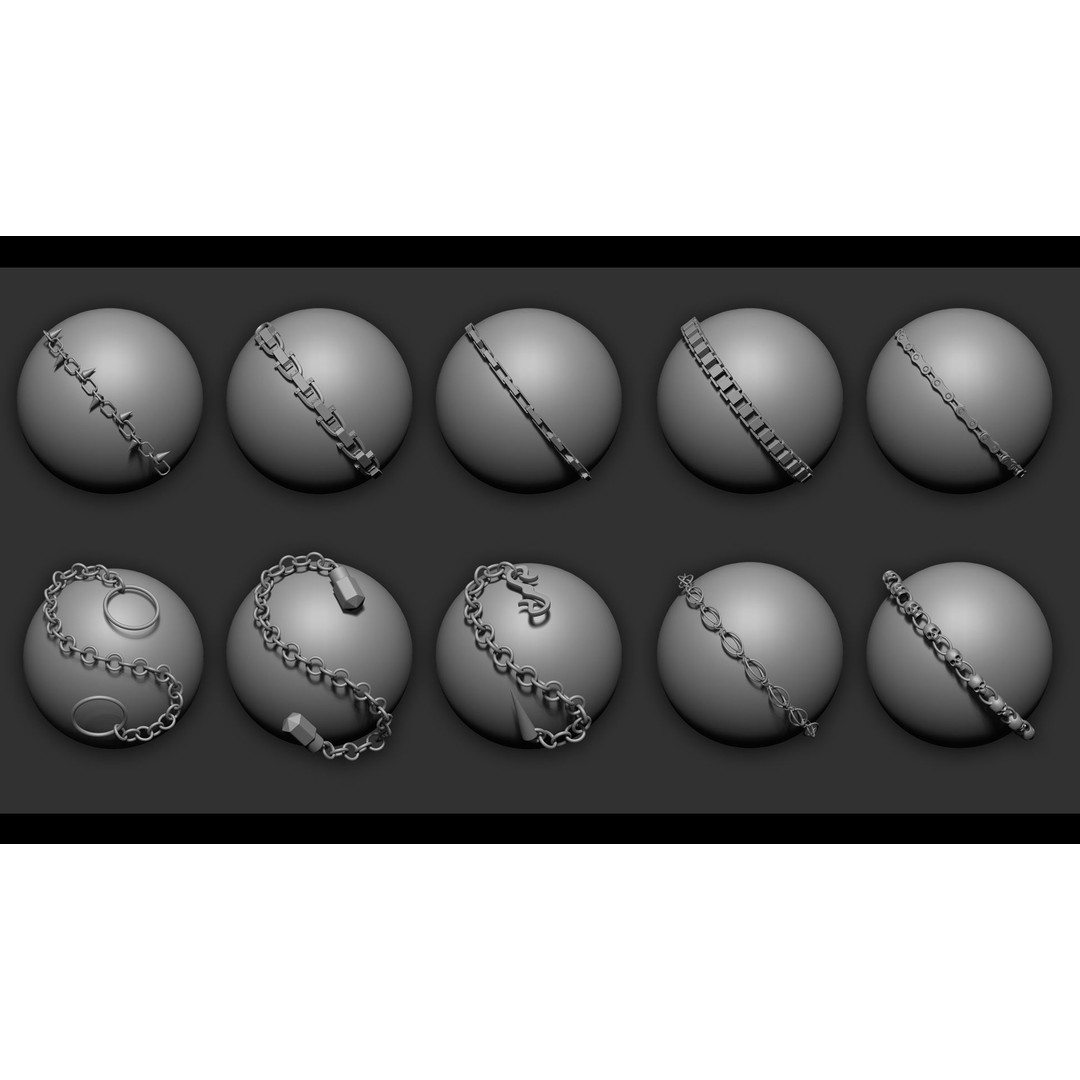 Zbrush Curve 120 Brushes Bundle 3D Model – High Quality Curve Tools - View 9