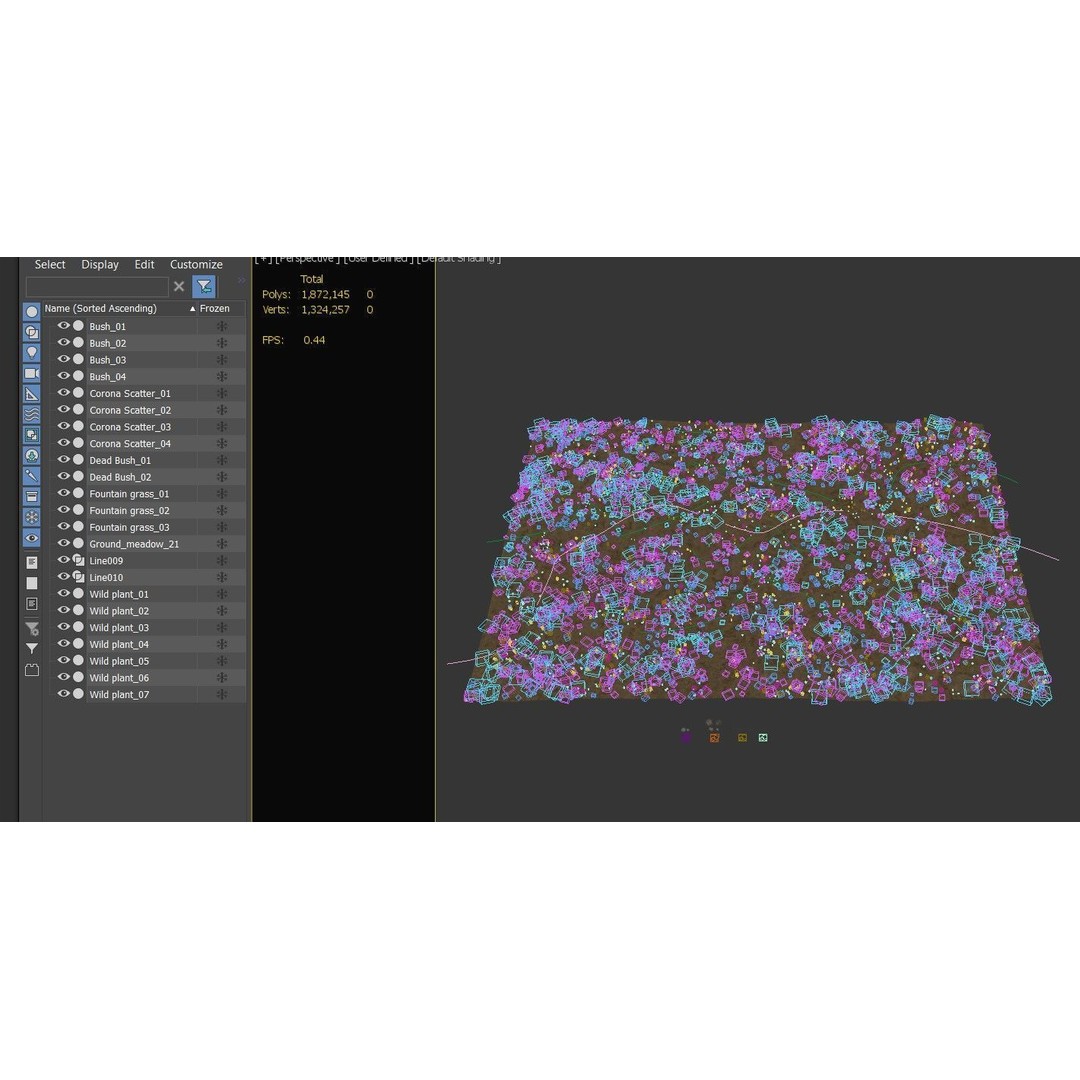 Meadow 3D Model – Realistic Grass Landscape Asset, FBX
