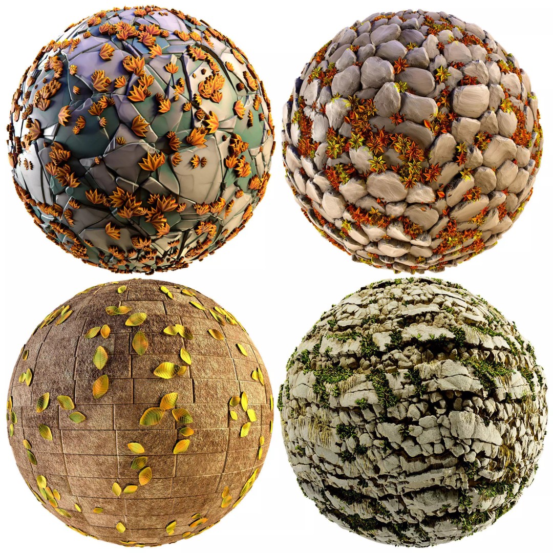 Stylized Stone Texture Collection 3D Model – PBR Textures, 4K Resolution - View 2