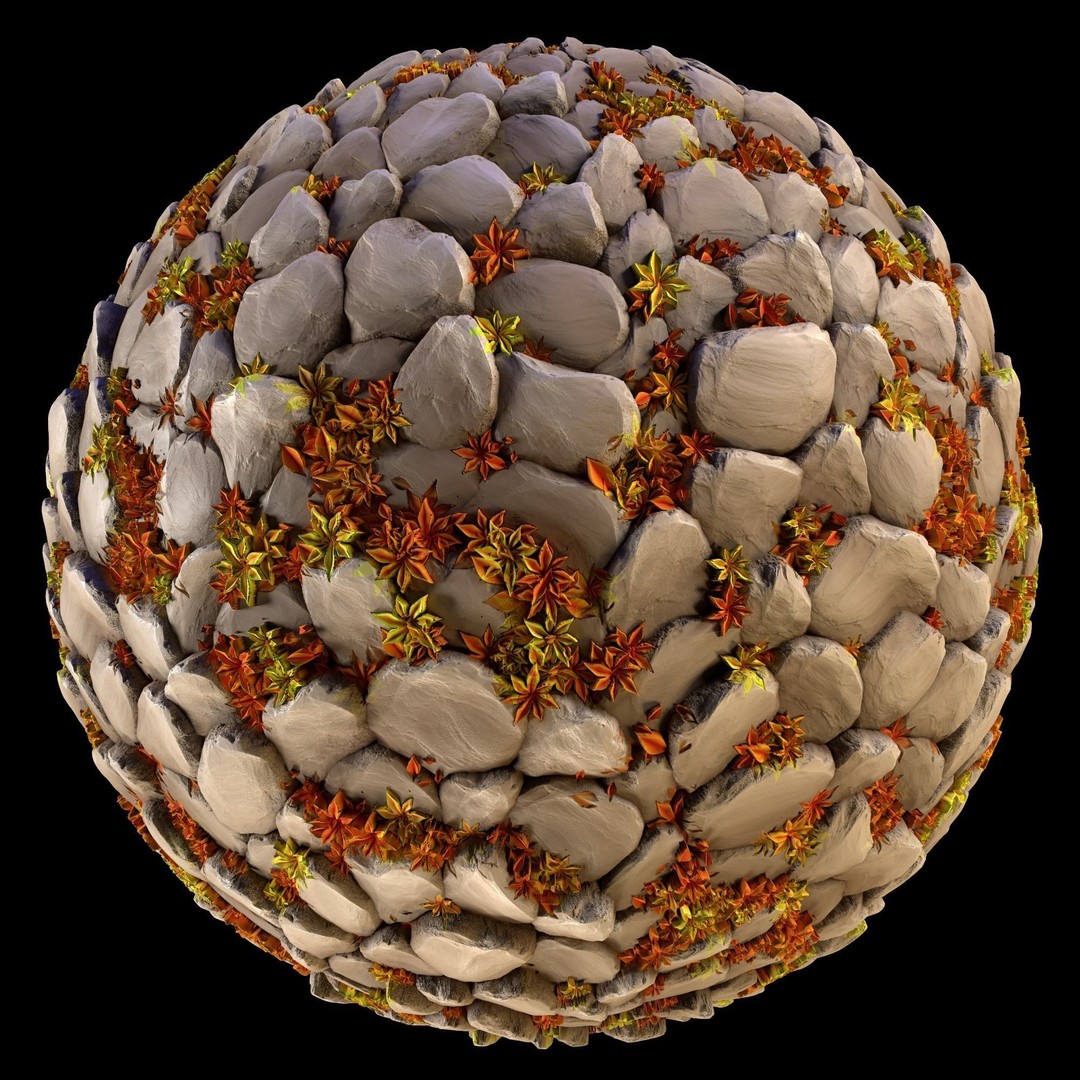 Stylized Stone Texture Collection 3D Model – PBR Textures, 4K Resolution - View 4