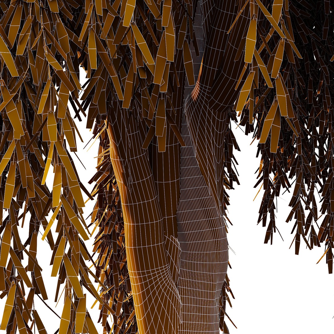 Weeping Willow Tree 3D Model – High Poly PBR Asset, FBX & OBJ