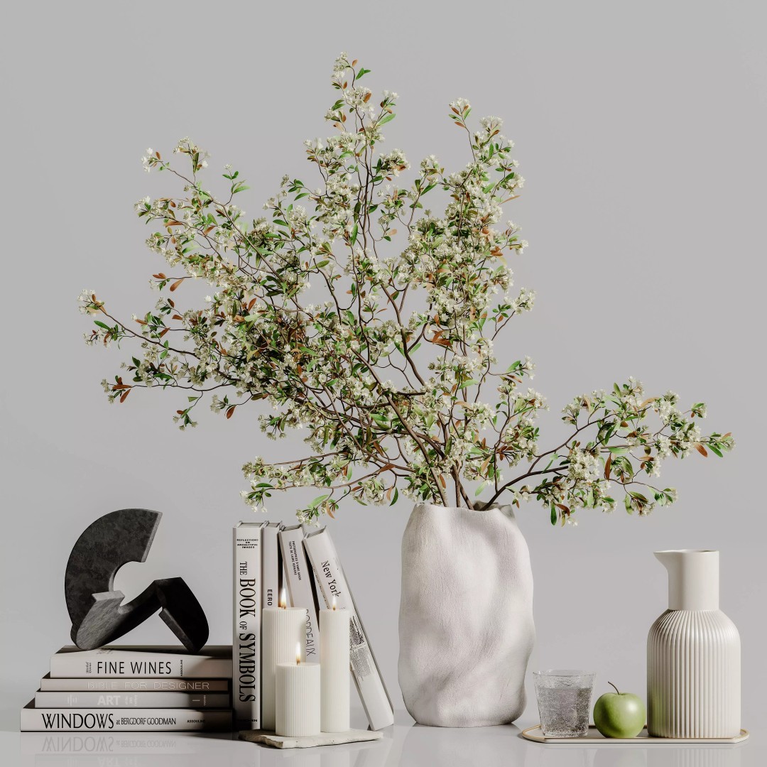 Decorative Set 3D Model – Contemporary Decoration, FBX & OBJ - View 2