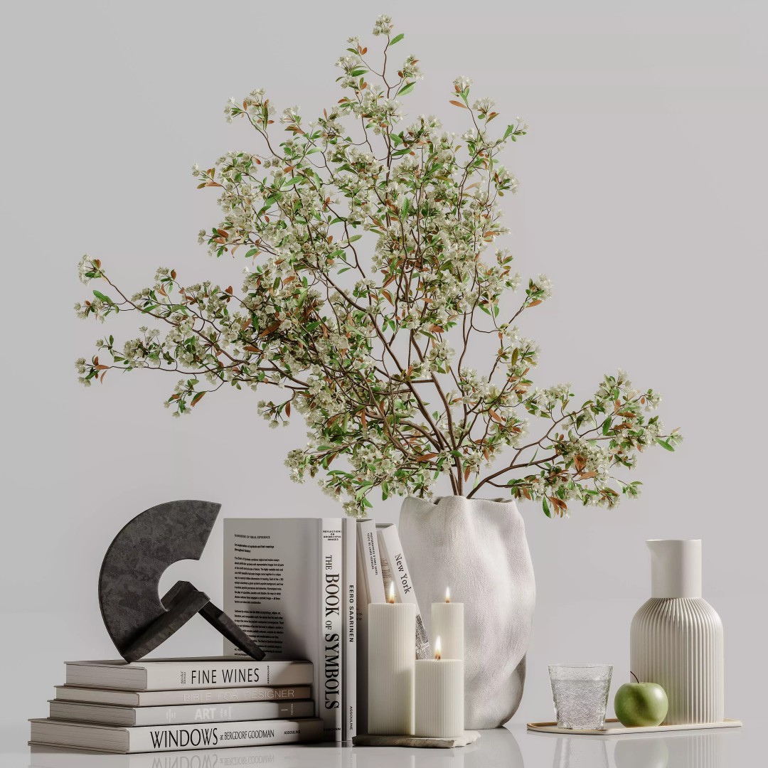 Decorative Set 3D Model – Contemporary Decoration, FBX & OBJ - View 3